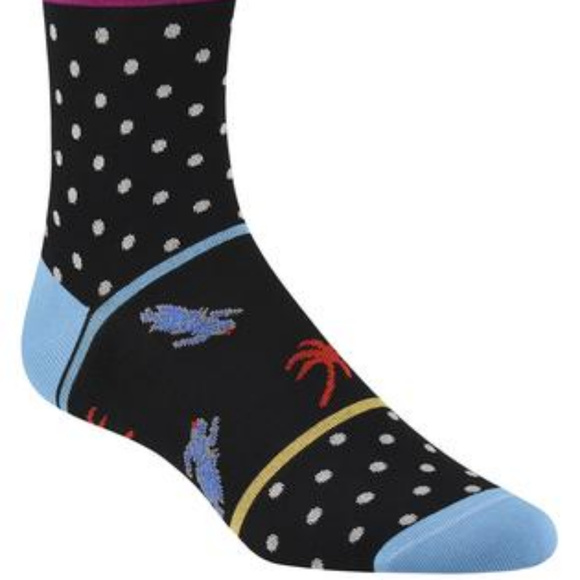 BUGATCHI MEN'S MERCERIZED COTTON PALM TREES SOCKS OS NWT - Picture 1 of 6